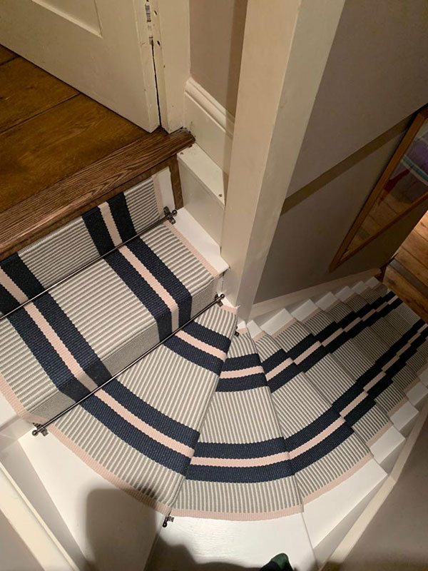 Stripes Transat Peacock PNT28 - with Pewter Stair Rods