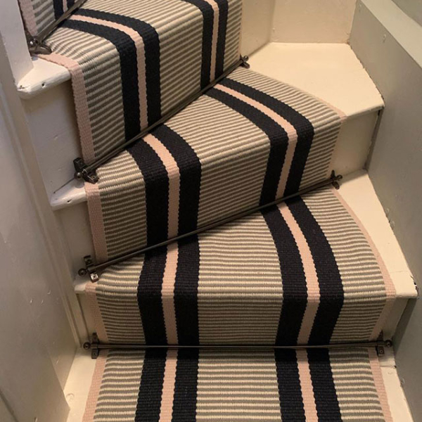 Stripes Transat Peacock PNT28 - with Pewter Stair Rods