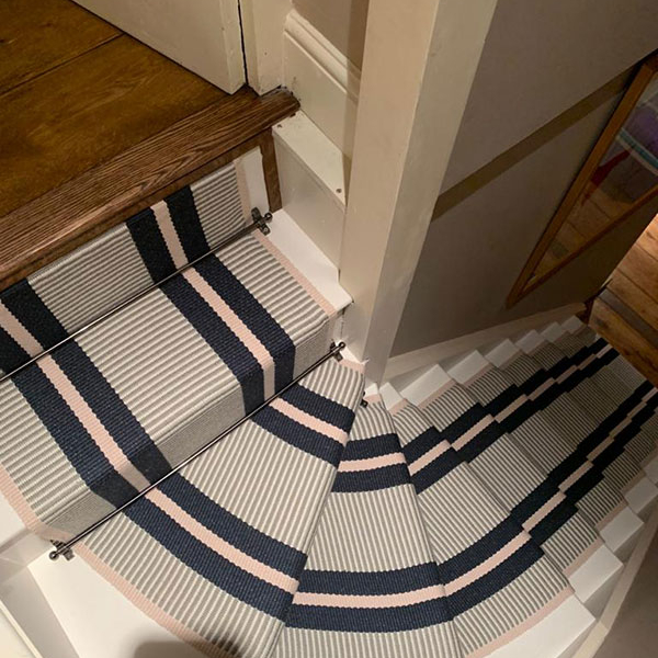 Stripes Transat Peacock PNT28 - with Pewter Stair Rods